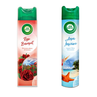 Airwick Spray แอร์วิค สเปรย์ปรับอากาศ สเปย์ดับกลิ่น กลิ่นกุหลาบ Rose / ทะเล Aqua 300 มล.