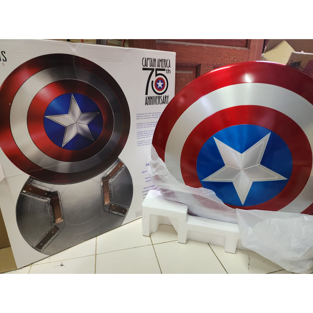 โล่กับตันอเมริกา Captain America 75th Anniversary Metal Shield Marvel ...
