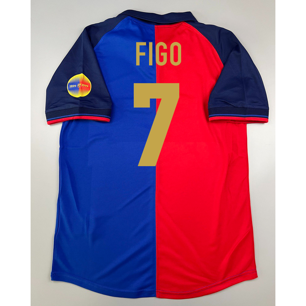 เสื้อบอล-ย้อนยุค-บาร์เซโลน่า-1999-เหย้า-retro-barcelona-home-พร้อมเบอร์ชื่อ-7-figo-ครบ-100-ปี-1899-1999-เรโทร-คลาสสิค