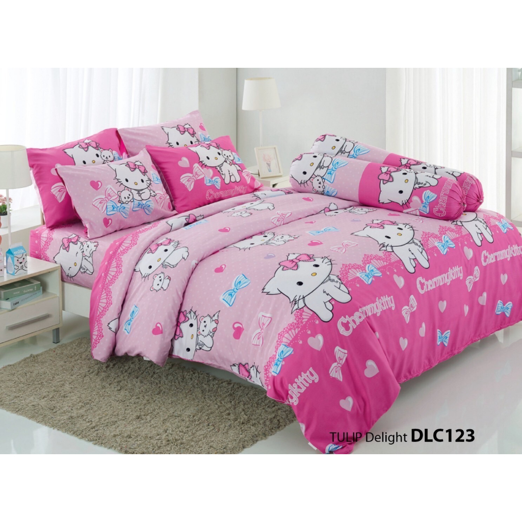 ผ้าปู-ผ้านวม-ขนาด-3-5ฟุต-หมา-แมวจ๋า-ลิขสิทธิ์แท้-tulip-delight-มาใหม่