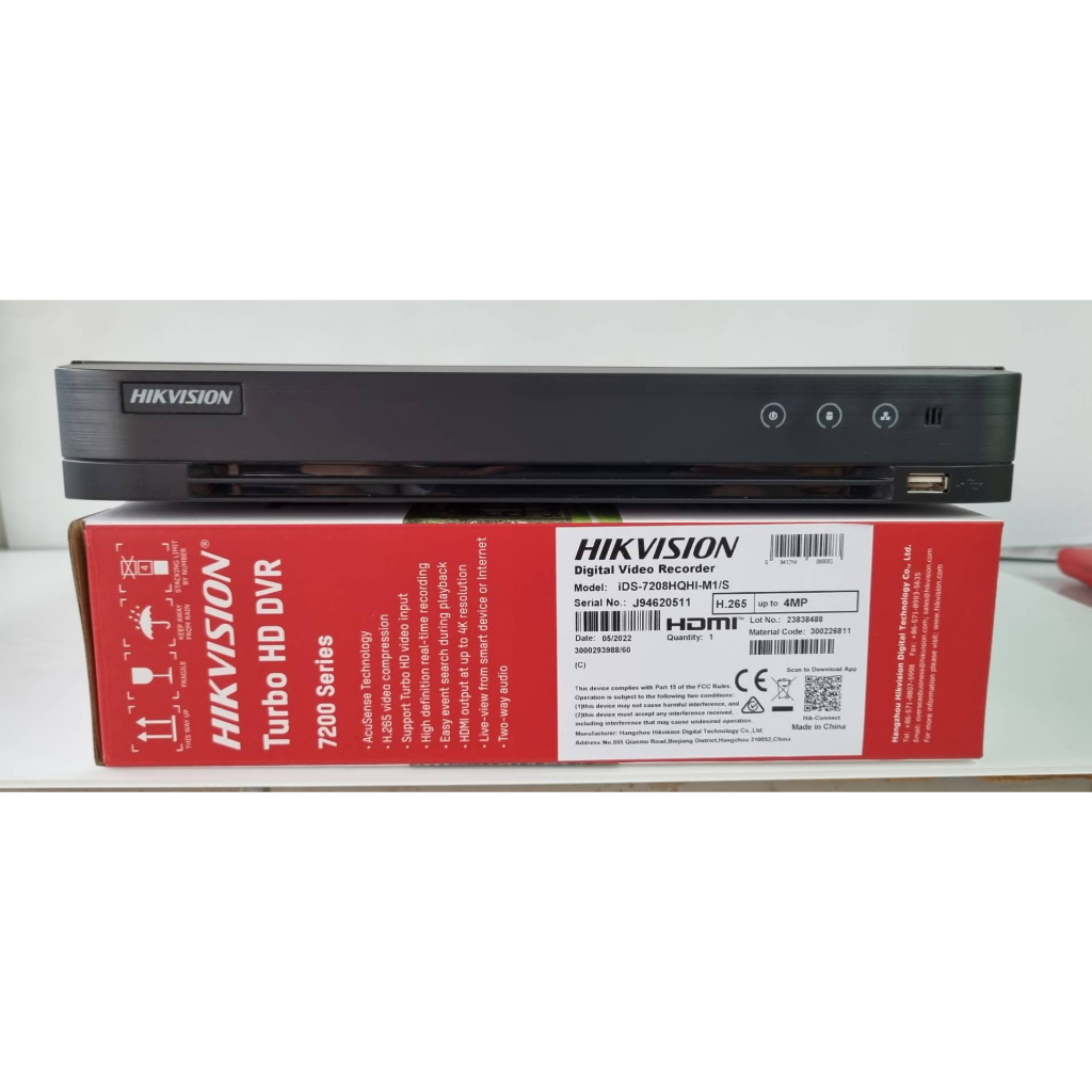 ids-7208hqhi-m1-s-c-เครื่องบันทึกภาพ-กล้องวงจรปิด-hikvision-8ch-1080p-1u-h-265-acusense-dvr