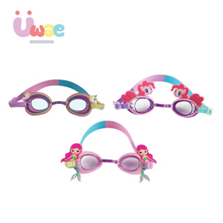 สินค้า Uwae แว่นตาว่ายน้ำ แว่นตาว่ายน้ำเด็ก สายซิลิโคนนิ่มพิเศษ ปรับสายได้ ใช้ได้ตั้งแต่ 2-8 ปี มีให้เลือก 3 ลาย