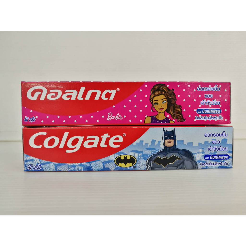 colgate-ยาสีฟันเด็ก-คอลเกต-แบทแมน-amp-บาร์บี้-รสบับเบิ้ลฟรุต-ขนาด-40-กรัม