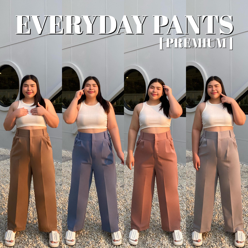 everyday-pants-premium-กางเกงสาวอวบ-เก็บพุงเอวสูง-รุ่นพรีเมี่ยม