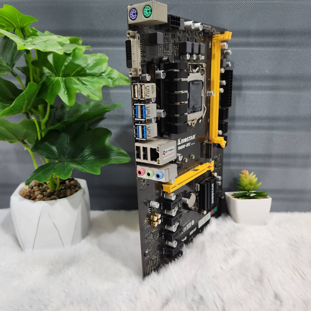 MAINBOARD (เมนบอร์ด) BIOSTAR (1151-VSL) BIOSTAR TB250-BTC เมนบอร์ดมือ ...