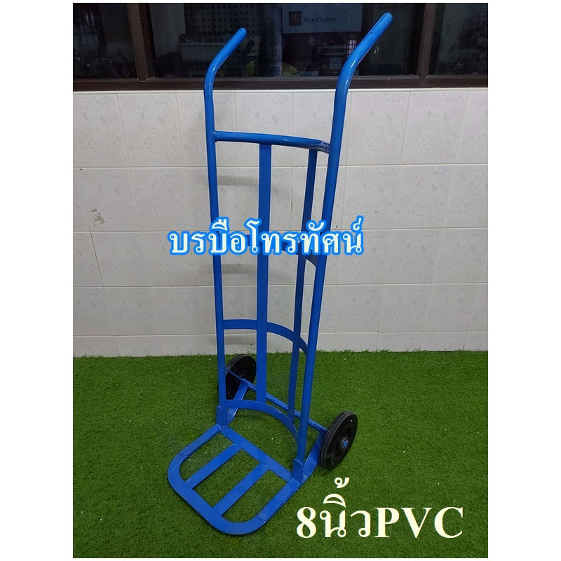 รถเข็นของตลาดสดล้อpvc-รถเข็นตะกร้าผัก-รถเข็นเหล็ก-2-ล้อฐานโค้ง