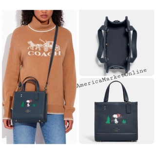 กระเป๋าหนัง COACH/ COACH X PEANUTS DEMPSEY TOTE 22 WITH SNOOPY SKI MOTIF (COACH CE849)