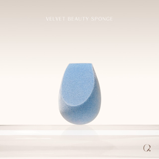 สินค้า QOO Velvet Beauty Sponge ฟองน้ำแต่งหน้า แบบmicrofiber ผิวกำมะหยี่