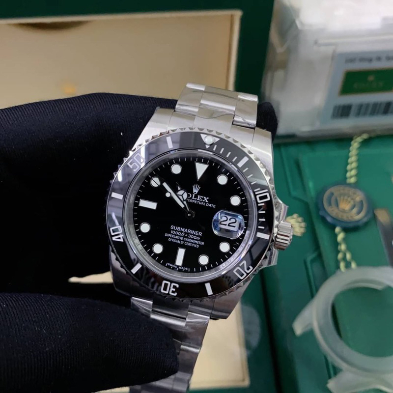 นาฬิกา-rolex-submarine-swiss-โรงงาน-clean-เครื่อง-eta-งานสวย-ใส่สลับแท้ได้ครับ