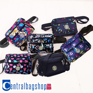 centralbagshop(C1162)กระเป๋าสะพายผ้าไนล่อนลวดลายเยอะ