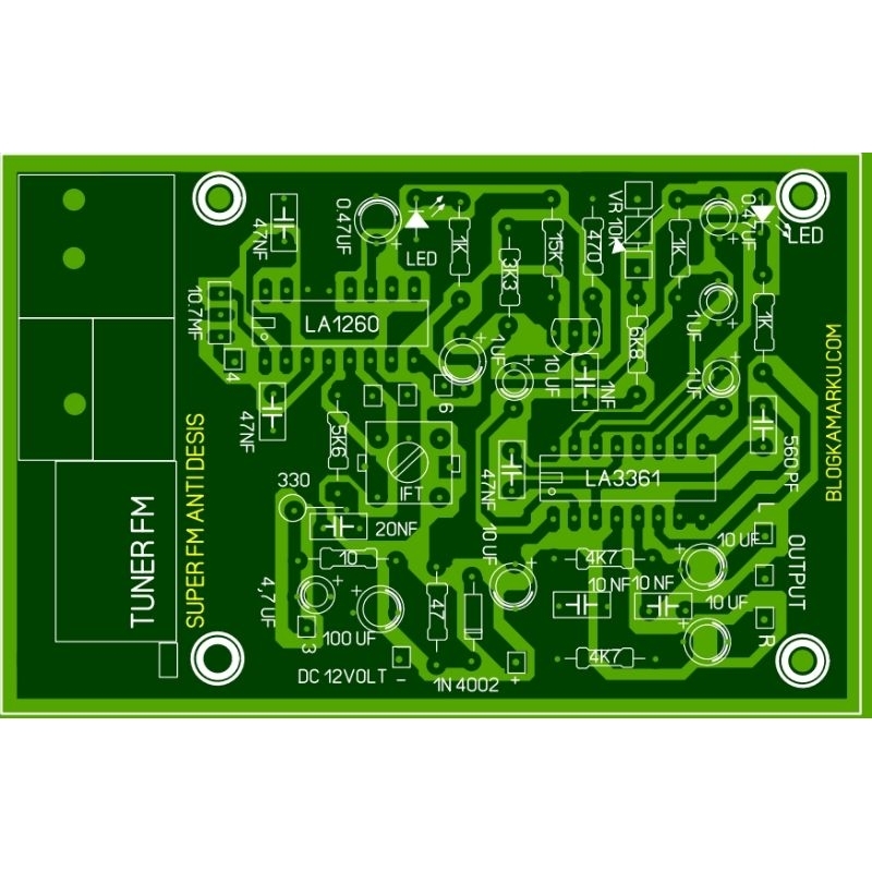 แผ่นวงจรพิมพ์-pcb-วิทยุ-fm-stereo-ใช้-la1260-และ-la3361