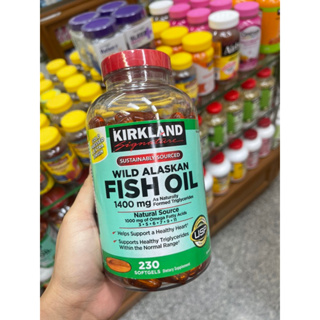 สินค้า Kirkland - WILD ALASKAN FISH OIL 1400mg. ฝาแดง ล็อตใหม่ล่าสุด