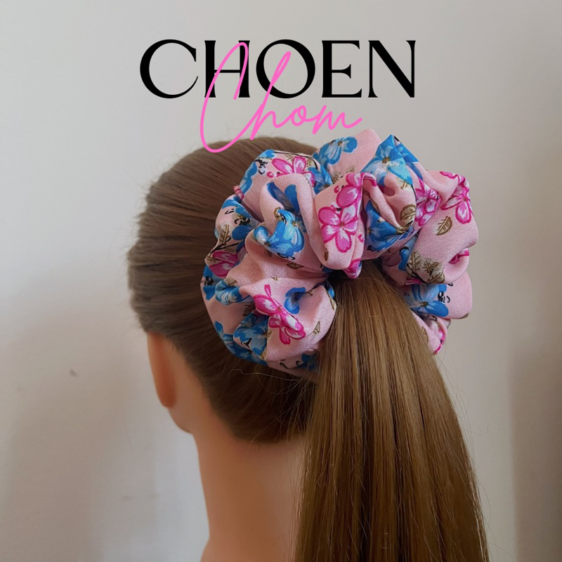 new-scrunchie-flower-ยางรัดผมดอกไม้-ยางมัดผมซัมเมอร์-ขนาดกลาว-5-นิ้ว-น่ารัก-สดใส-ฤดูร้อน