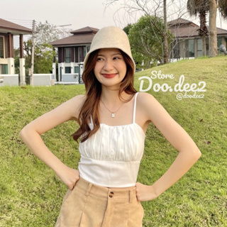 ภาพหน้าปกสินค้า♦️DOODEE2♦️เสื้อสายเดี่ยวแต่งจีบช่วงอก ด้านหลังสม็อก ที่เกี่ยวข้อง