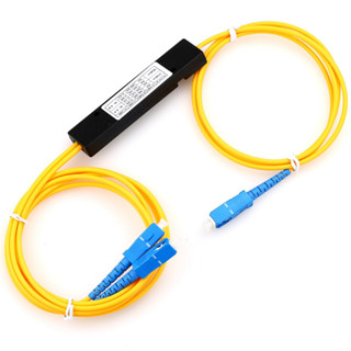 ตัวแยกไฟเบอร์ออฟติก PLC SPLITTER FIBER OPTIC SC/UPC 1X2 Single mode กล่องแยกสัญญาณ