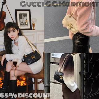 Gucci  GG Marmont กระเป๋าถือขนาดเล็ก/กระเป๋าถือ/กระเป๋าสะพายข้าง