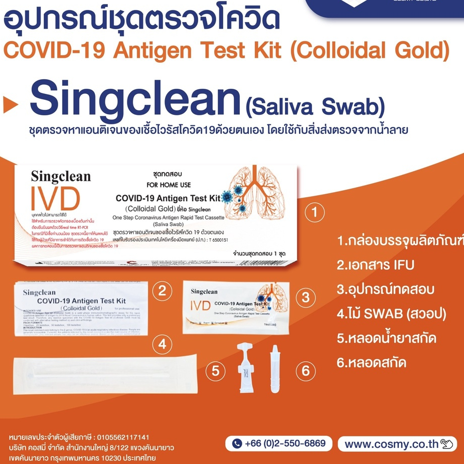 ชุดตรวจโควิด-atk-singclean-saliva-น้ำลาย-ก้านยาว-ตรวจomicronได้นะจ๊ะ-1กล่อง-1ชุดทดสอบ