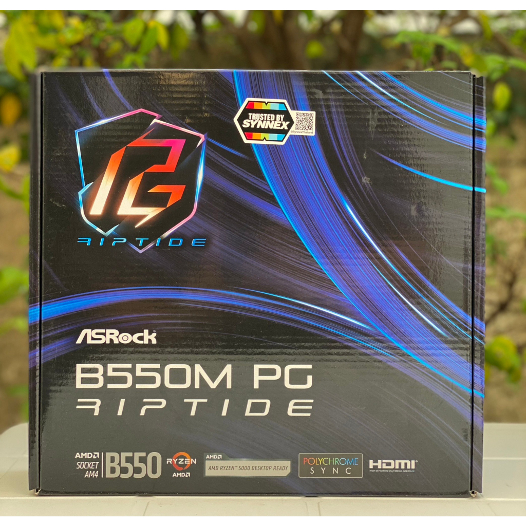 MAINBOARD (เมนบอร์ด) AM4 ASROCK B550M PG RIPTIDE | Shopee Thailand