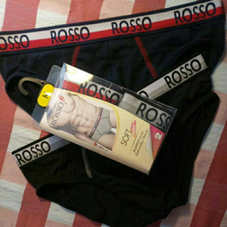 ROSSO กางเกงชั้นในชาย รุ่น Soft Touch Premium Quality size M เอว 30-32 นิ้ว ราคาต่อ 1กล่อง (1กล่องได้ 2ตัว)