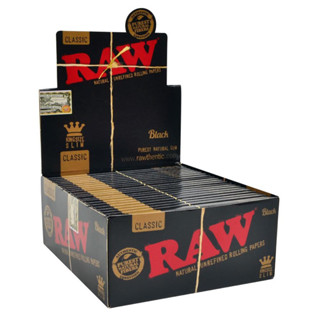 กระดาษโรล Raw black classic kingsize ขนาด 110 mm. ยกกล่อง