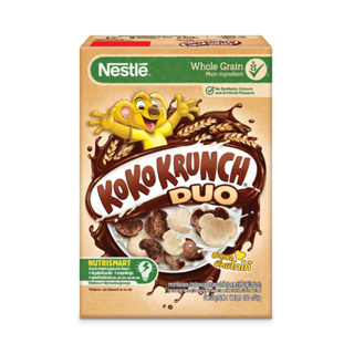 สินค้า Koko Krunch Duo เนสท์เล่ โกโก้ครั้นช์ ดูโอ้ อาหารเช้า ซีเรียล โฮลเกรน ข้าวสาลีอบกรอบรสช็อกโกแลตและไวท์ช็อกโกแลต 150 กรัม