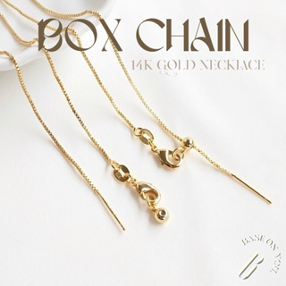 BASE ON YOU - 14k gold collection : BOX CHAIN NECKLACE (สร้อยคอ)