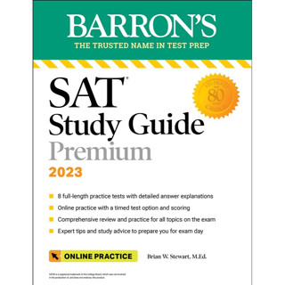 Chulabook(ศูนย์หนังสือจุฬาฯ) |c321หนังสือ 9781506264578 BARRONS SAT STUDY GUIDE PREMIUM, 2023: COMPREHENSIVE REVIEW+8 PRACTICE TESTS+AN ONLINE TIMED TEST