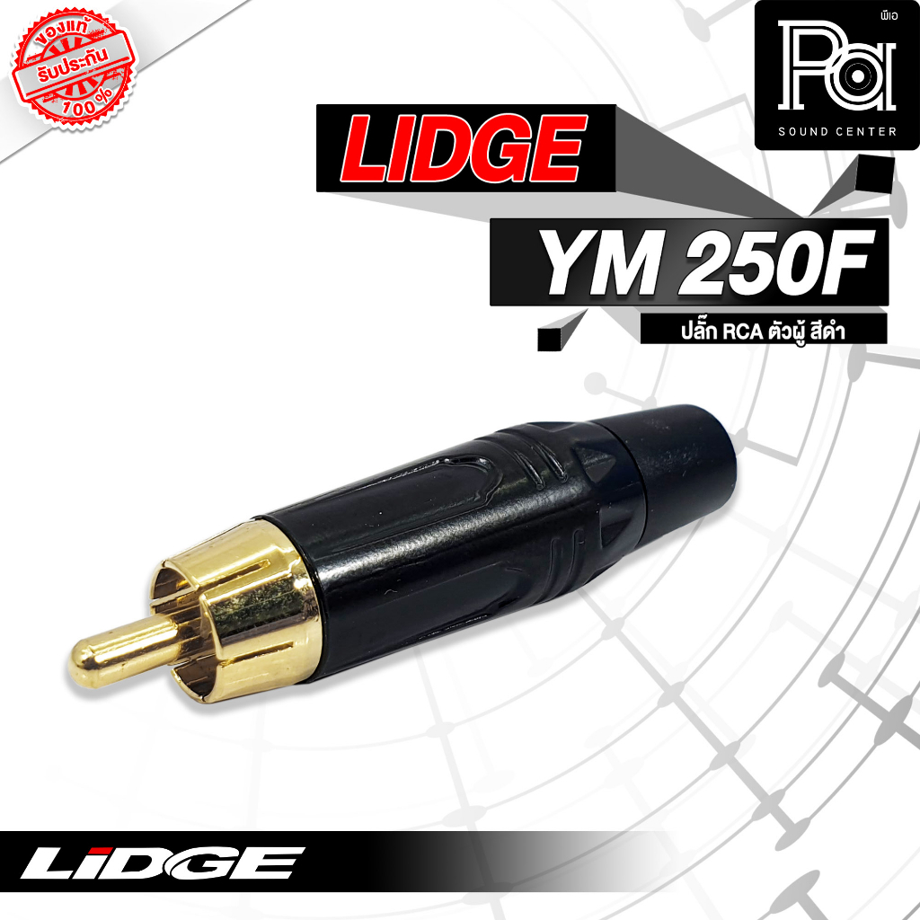 ขายส่ง ขายปลีก ปลั๊ก RCA ผู้ LIDGE YM 250F สีดำ พีเอ ซาวด์ เซนเตอร์ YM ...