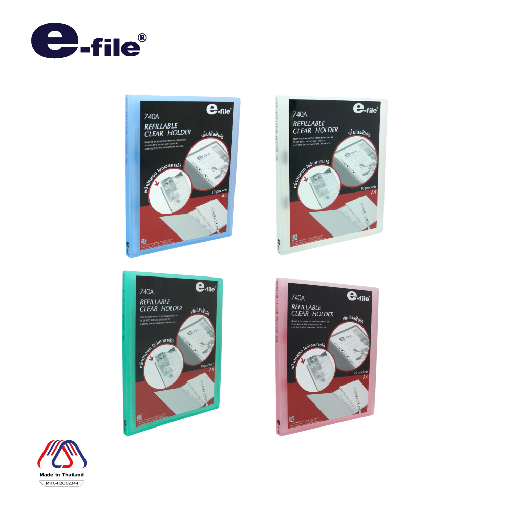 e-file-อี-ไฟล์-รีฟิลเอเบิล-เคลียร์โฮลเดอร์-แฟ้มเอกสาร-แฟ้มสะสมผลงาน-740a-แฟ้ม-ปกสอด-แฟ้มโชว์เอกสาร