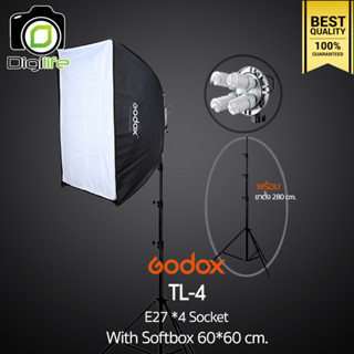 Godox TL-4 With Softbox 60*60 cm.** พร้อมขาตั้ง 280 ซม. ** ( สตูดิโอ , วิดีโอรีวิว , Live วิดีโอ , ถ่ายรูปติดบัตร )