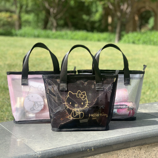 กระเป๋าหูหิ้วตาข่าย Hello Kitty (พร้อมส่งจากไทย)