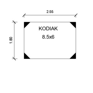 กราวชีท ผ้าปูรองเต็นท์ Kodiak 8.5x6 กราวชีท ตรงรุ่น ผ้าใบหนา