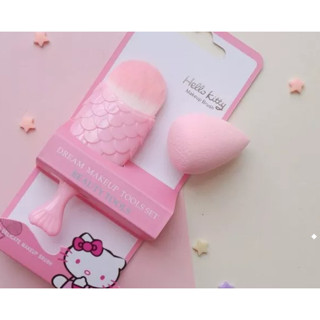 Kitty brush แปรงลงรองพื้นคิตตี้+ พัฟไข่ ใช้เกลียรองพื้นได้เนียนสนิทและช่วยให้รองพื้นติดหน้าได้ทนยาวน