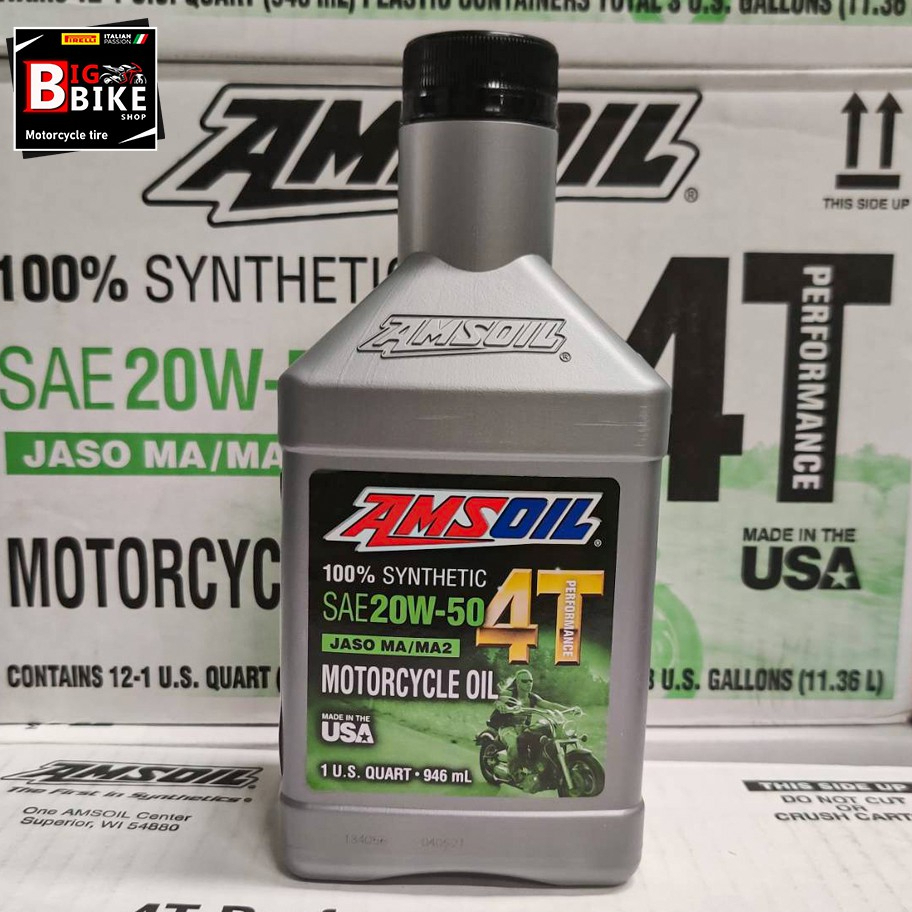 ภาพหน้าปกสินค้า* * น้ำมัน Amsoil Synthetic 100% 4T 10W-30/ 10W-40/ 20W-50/ 4 STROKE SCOOTER (946ml) จากร้าน bigbike_shop บน Shopee