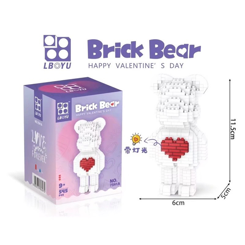 ตัวต่อ-เล-โก้-นาโนห-มีแบ-ร์บ-ริค-bearbrick-มาใหม่-มี3สี-happy-valentine-day