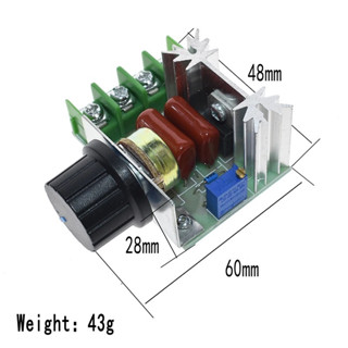 AC 220V 2000W SCRตัวควบคุมแรงดันไฟฟ้าDimming Dimmers Motor Speed Controller Thermostatอิเล็กทรอนิกส์แรงดันไฟฟ้าโมดูล