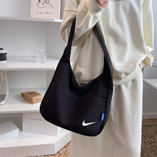 พร้อมส่ง Nike คุณภาพสูงกระเป๋าสะพายไหล่ผ้าแคนวาสสไตล์เกาหลี Simple Tote Bag