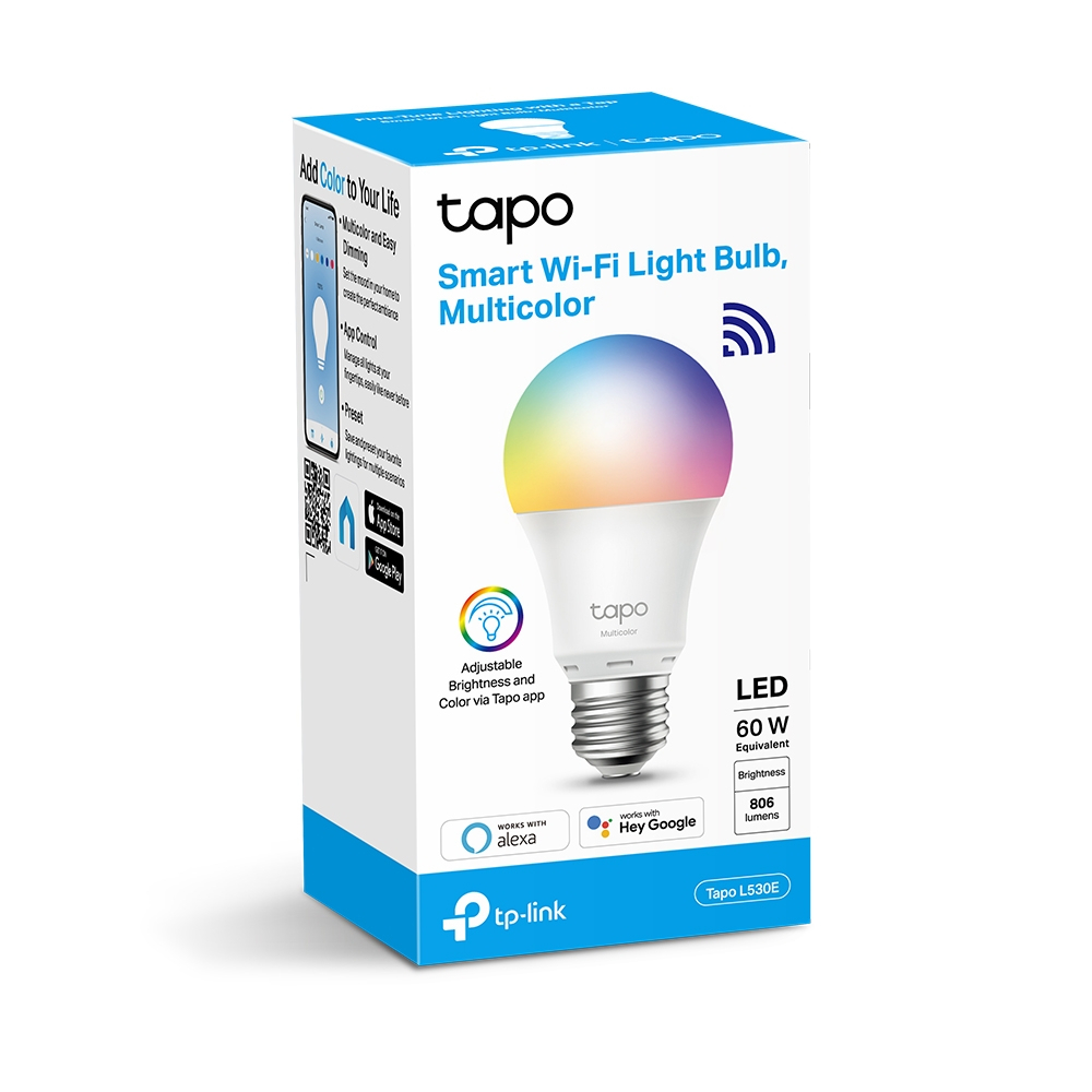 tp-link-tapo-l530e-smart-led-หลอดไฟอัจฉริยะ-ปรับได้ถึง-16-ล้านเฉดสี-ของแท้-ประกันศูนย์-1ปี