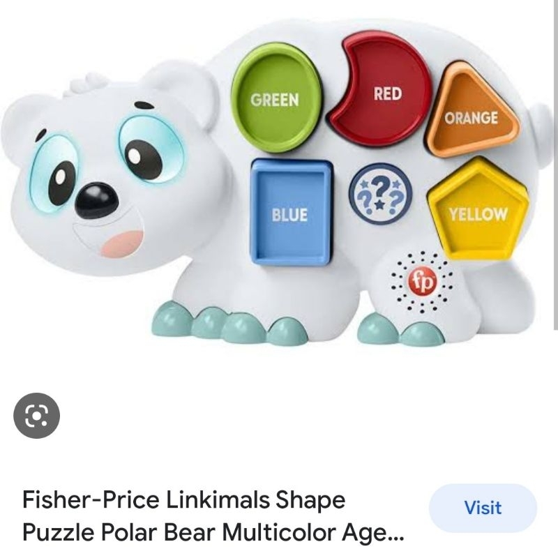 บล็อคหลอด-puzzle-shape-polar-bear-fisher-priceแท้