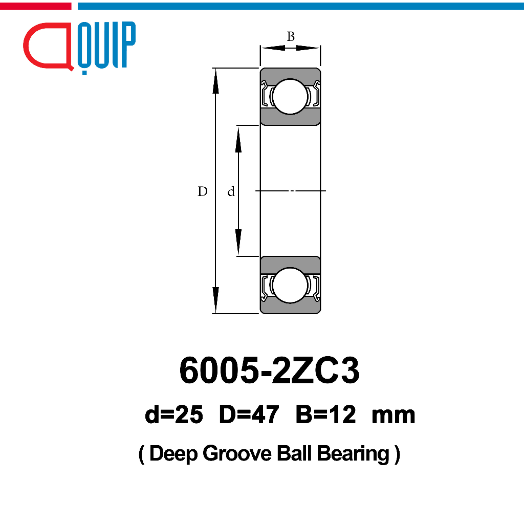 6005-2zc3-ubc-ตลับลูกปืนเม็ดกลมร่องลึก-ฝาเหล็ก-2-ข้าง-deep-groove-ball-bearing-6005-zzc3-6005-zz-c3