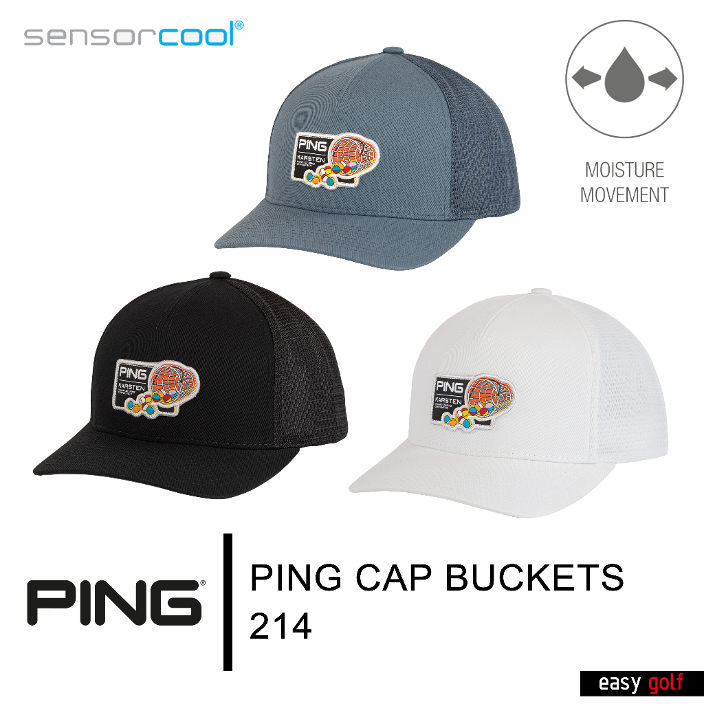 ping-cap-buckets-214-ping-cap-men-หมวกกอล์ฟ-หมวกกีฬาผู้ชาย