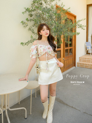 Poppy Crop เสื้อครอปรูดหน้าแขนตุ๊กตา🧸