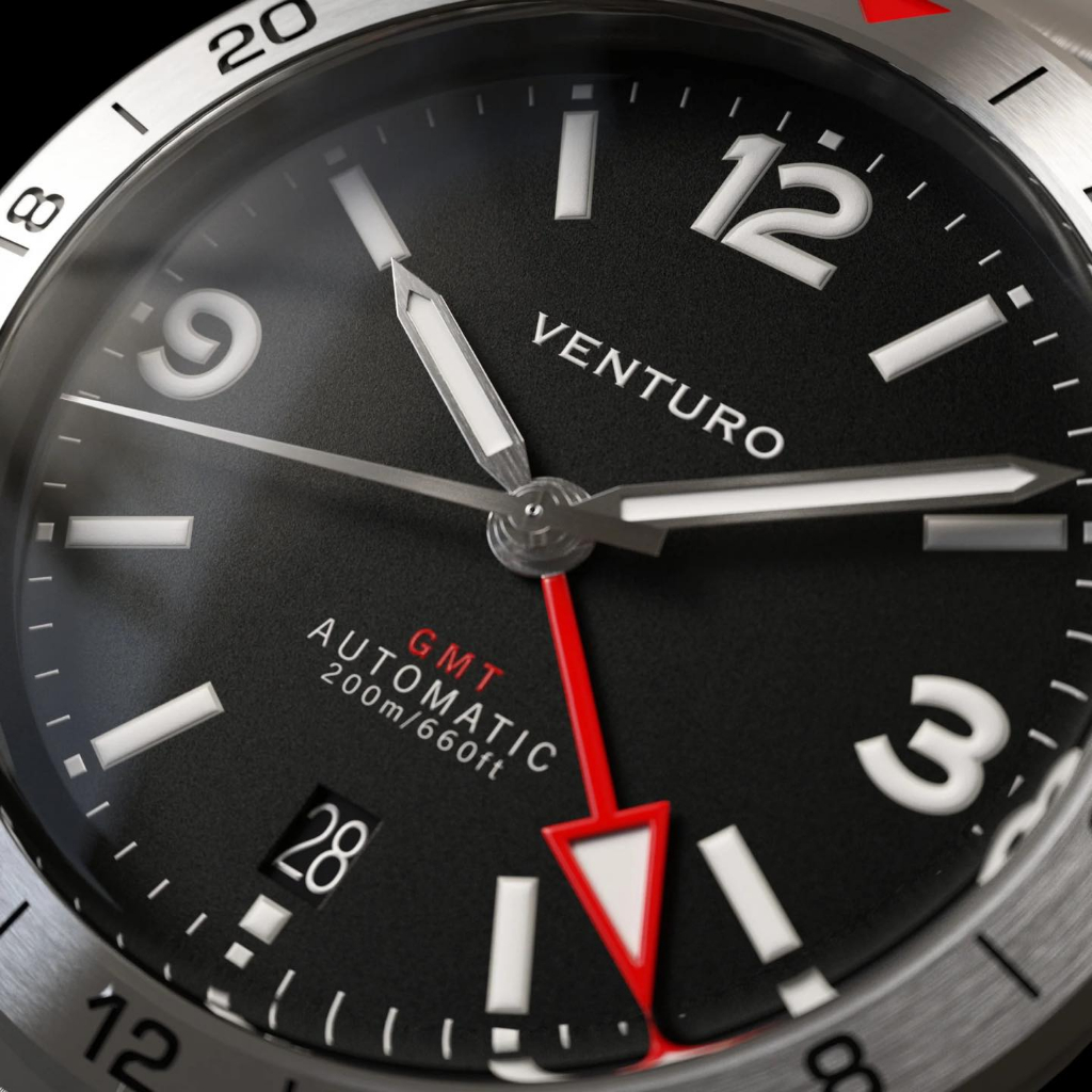 นาฬิกา-venturo-field-watch-iii-with-date-นาฬิกา-auto-gmt-พร้อมพรายน้ำ-swiss-superlume