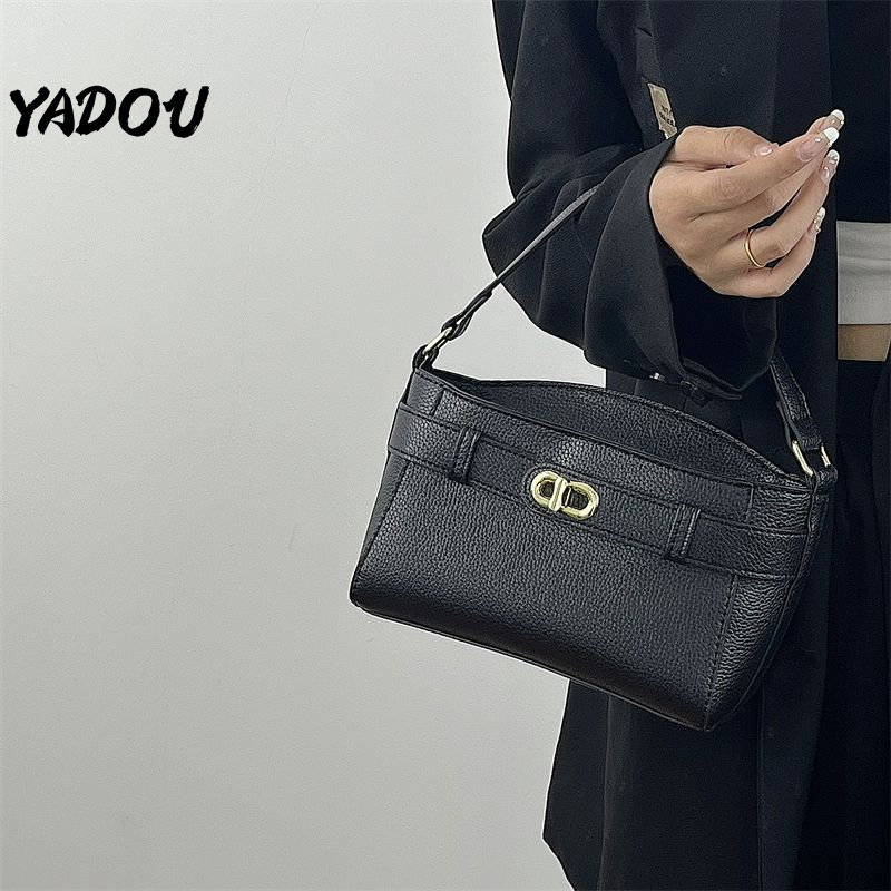 yadou-กระเป๋าถือ-kelly-ใหม่พื้นผิวคุณภาพสูงเฉพาะหัวเข็มขัดโลหะย้อนยุคพร็อพทั้งหมดตรงกับกระเป๋าร่อซู้ล