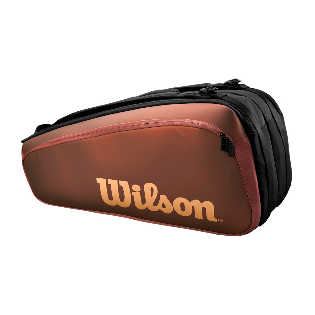 wilson-กระเป๋าเทนนิส-pro-staff-v14-super-tour-9-pack-tennis-bag-bronze-wr8024501001