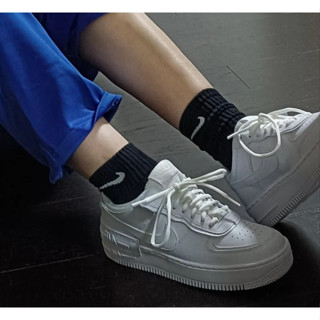 ของแท้ 100% Nike Air Force 1 Shadow White รองเท้ากีฬาสตรี