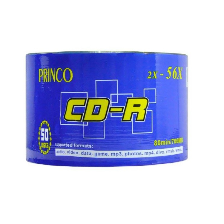 แผ่นซีดี-princo-cd-r-56x-ความจุแผ่น-700-mb-80-นาที-ยี่ห้อ-princo-ของแท้-princo-cd-r-80-minute-recordable-cd-r