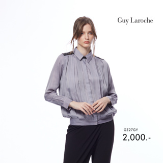 Guy Laroche เสื้อแขนยาว เสื้อเชิ้ตผู้หญิง Blouse แขนยาว สีเทา (GZ27GY)