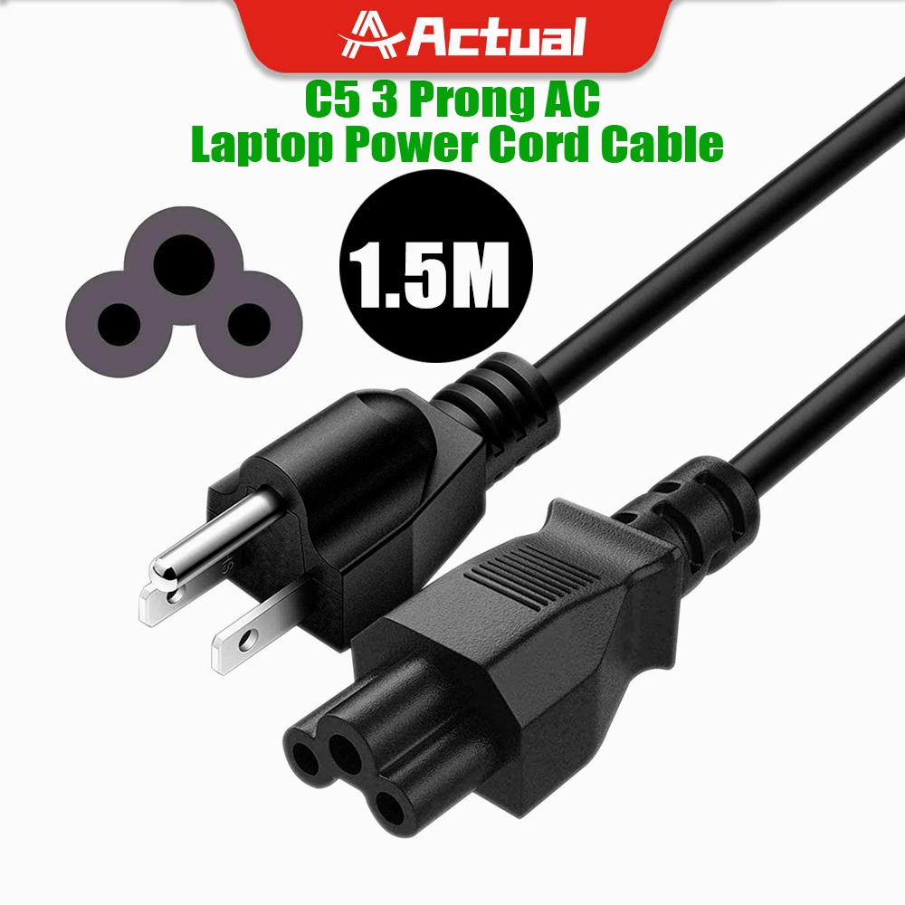 actual-สายไฟ-ac-แบบ3-รูกลม-แบบที่เสียบ-adapter-notebook-หัวปลั๊ก3ขามีกราวด์-ac-power-cord-for-notebook-adapter