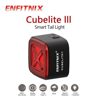 ภาพขนาดย่อของสินค้าENFITNIX cubelite III ไฟท้ายออโต้ รุ่นใหม่ cnc type-c เบากว่า สว่างกว่า ปลอดภัยกว่า